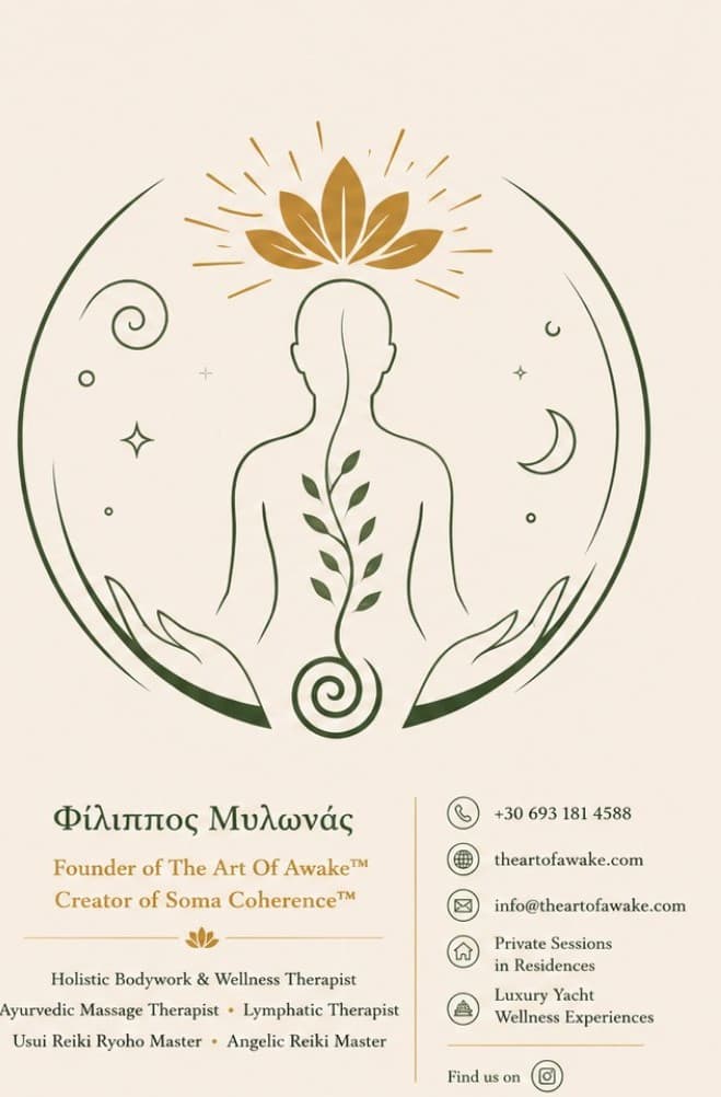 Filippos Mylonas — Founder of The Art Of Awake™ & Creator of Soma Coherence™. Holistic Bodywork & Wellness Therapist